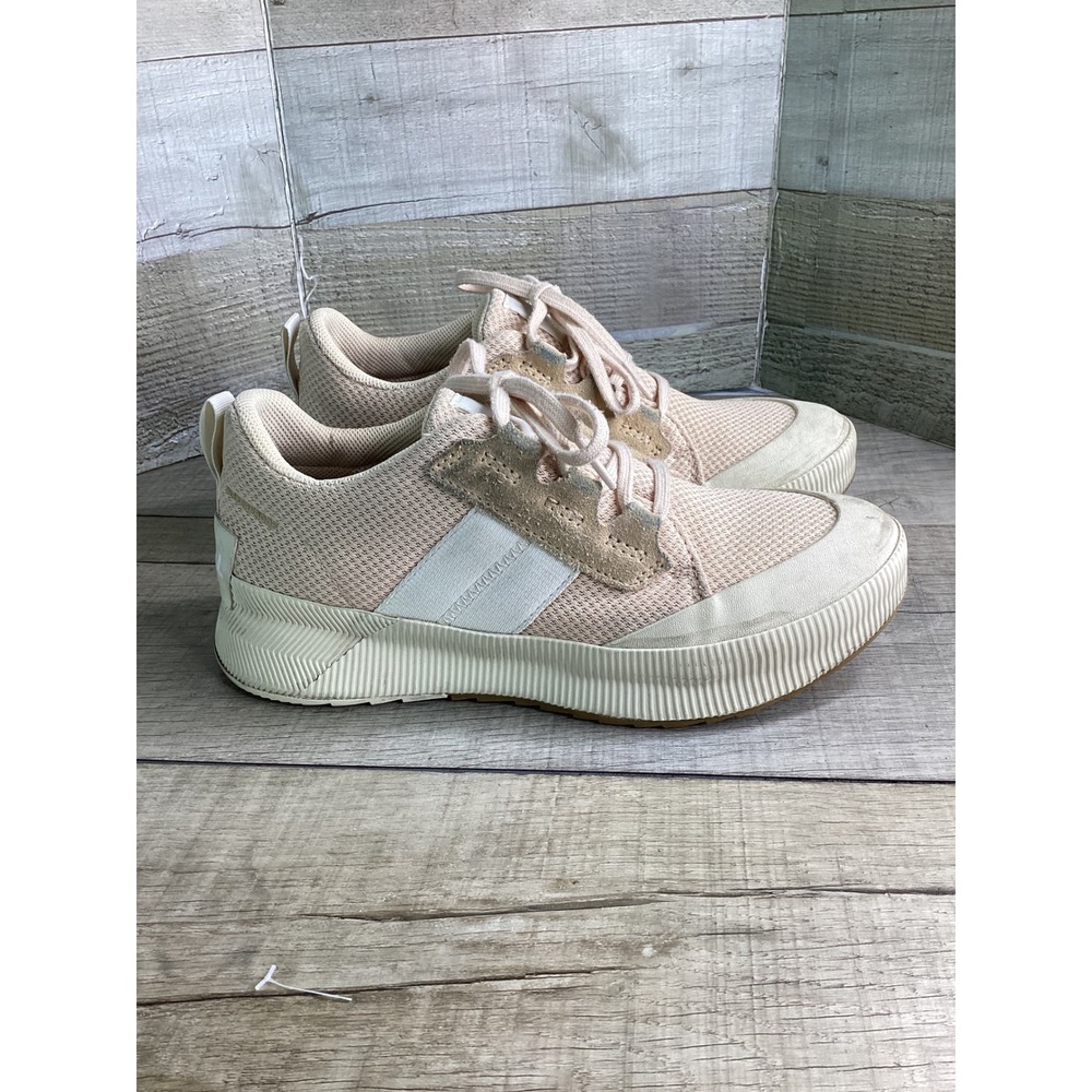 Sorel Out N About III Low Sneakers Peach Blossom Sea Salt NL4860-260 Womens 7.5